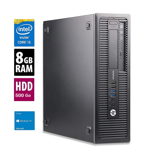 HP EliteDesk 800 G1 SFF Core i5-4570 I 8Go I 500Go I Win 10 [Remis à Neuf]