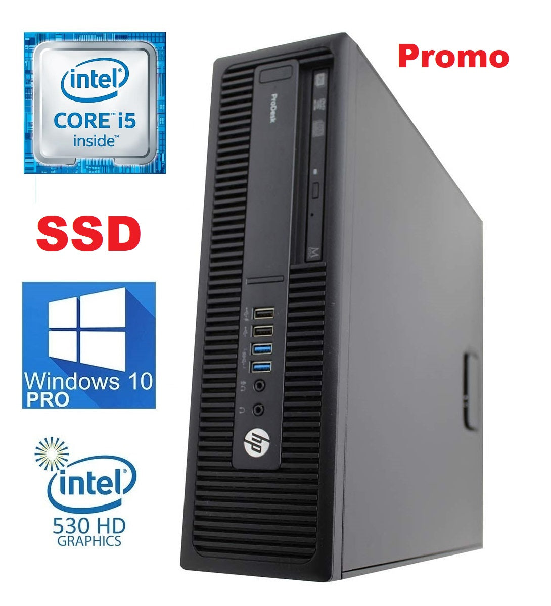 HP ProDesk 600 G2 SFF Core i5-6500 I 8Go DDR4 I 256Go SSD I Win 10 Pro [Remis à Neuf]